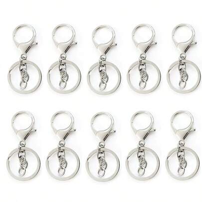 10pcs Snap Hook Trigger Clips Buckles For Keychain Lobster Lobster Clasp Hooks For Necklace Key Ring Clasp Jewelry