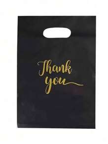 50 piezas Bolsas de regalo de agradecimiento, bolsas de envoltura de regalo para fiestas de bodas, cumpleaños, graduación, bolsas de compras reutilizables para joyas y cosméticos