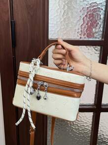 Bolso cruzado casual de gran capacidad, versátil, minimalista y retro de alta calidad, apto para niñas, con correa de hombro ajustable, artículo de moda muy vendido, ideal para salir y viajar