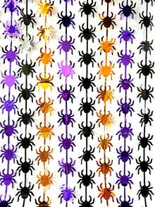 1 Stück Halloween Fledermaus Kürbis Spinne Fadenvorhang, Geisterhaus Deko für Party - Verschiedenfarbig - Übersicht 10