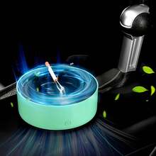 Smokeless Ashtray 2 In 1 Air Purifier Multifunctional Smokeless Ashtrays With Filter Purifier Ashtrays For Cigarettes Car Indoor Grey - Green - View 4