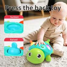 Juguetes para bebés de 0 a 6 meses, juguete musical de tortuga para gatear, juguete de tortuga con luces y sonidos para todo uso, juguetes educativos y de desarrollo, adecuados para niños y niñas de 0 a 1 año - Verde - Ver 9