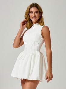 MASKERT "Sports Tennis Dress" Women's Sports Dress Tennis Golf Dress Yoga Wear Outdoor Sportswear Casual Commuter Wear Comfortable Skin-Friendly - White - View 4