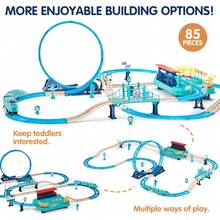 Train Sets For Toddlers, Trains Toys With Tracks, 360° Transformed DIY Train Track Set, Birthday Gifts For 3 4 5 6 7 8 Years Old Boys Girls - Multicolor - View 3