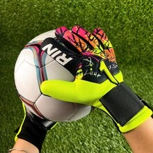 Rinat Asimetrik Basic Premium Latex Goalkeeper Gloves, Protection And Performance, Colors - 黃色 - 查看 1