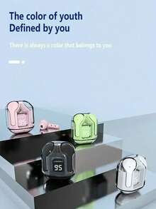 原装 TWS 透明无线蓝牙耳机 HIFI 音质无线耳机 蓝牙 5.3 适用于小米耳机 所有智能手机 - 彩色 - 查看 3