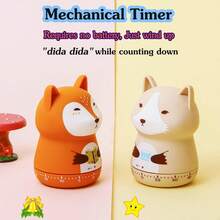 1pc Cartoon Animal Shaped Cooking Timer, Cute Mechanical Countdown Timer