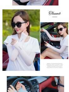 Outdoor Sports Summer Sunscreen Arm Sleeves, Breathable And Not Stuffy, Anti-UV Ice Silk For Both Men And Women. Suitable For Driving, Cycling, Running, And Outdoor Work. Breathable Ice Sleeves. - Multicolor - View 2