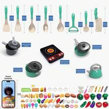 圣诞装饰儿童角色扮演模拟厨房用具套装玩具，高压锅，电磁炉，切水果，男孩和女孩玩具，儿童玩具，厨房玩具，女孩玩具，儿童玩具，厨房玩具，女孩玩具，玩具，女孩玩具，儿童玩具