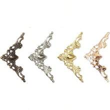 80-Piece Metal Book Corners - Small Iron Corner Protectors Scrapbook, Photo Album, Diary Covers - Gold, Silver, Gold, Antique Bronze - 120 miếng góc sách cổ điển 4 màu - Xem 6