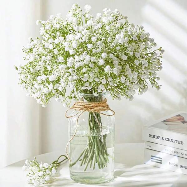 1/3/6/12/18 Pcs Artificial Flowers White Fake Babys Breath Gypsophila Flowers Bulk Realistic Artificial Flowers Bouquet Artificial Flowers For Decoration For Wedding Party Home Decoration