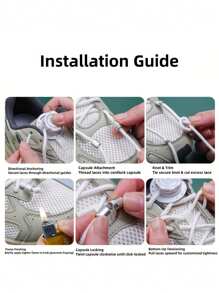 6pcs/Set - No Tie Rotating Shoe Buckles, Suitable For Athletic & Outdoor Shoes, Quick Adjust Closure, Ready To Use, Best Gift For Mother's Day, Father's Day, Graduation, 1 Pair (6pcs Accessories), Gift Ideas