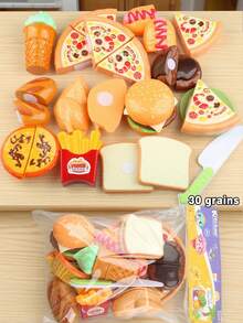 1 Set Kids Pretend Play Realistic Fruit Kitchen Cutting Toy, Educational Toy - Multicolor - View 14