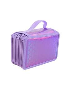 1个四层大容量带提手铅笔盒，便携式办公学习文具收纳盒，个性化心形拉链设计 - 必备返校用品，铅笔袋，背包 - 彩色 - 查看 24