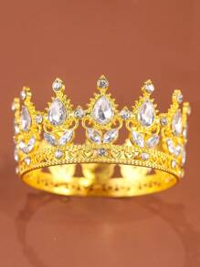 Coroană tiară prințesă roz cu cristal - Accesorii de păr pentru femei pentru nuntă, cadouri pentru mirese și domnișoare de onoare - Accesorii pentru cap cu fascinator, accesorii pentru costume de Halloween și accesorii esențiale pentru festivaluri/zi de naștere, articole pentru școală
