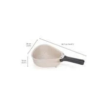 Joseph Joseph Droplet Compact Colander With Folding Handles, SpaSaving Design, EasyPour Corners, For Draining Vegetables, Pasta, Fruits - 大號+白色 - 查看 3