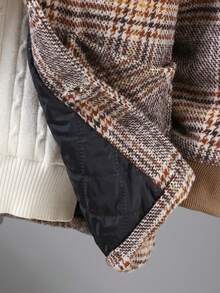 Tween Boys' Casual Fashionable Plaid Beige Jacket