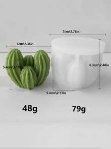 DIY多肉植物硅胶模具，装饰性多肉植物蜡烛模具，可重复使用，多种款式可选 - 白色 - 查看 27