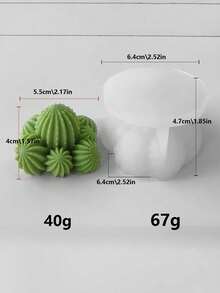 DIY多肉植物硅胶模具，装饰性多肉植物蜡烛模具，可重复使用，多种款式可选 - 白色 - 查看 17