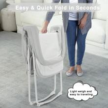 UBRAVOO Babybett, 2-in-1-Babybetten und Babywiegen, Einfach Zusammenklappbares Reisebett mit Matratze Inklusive, Multifunktionales Stubenwagen Baby für Neugeborene-Khaki