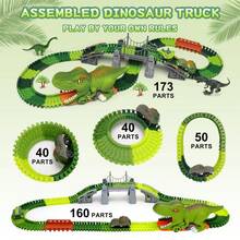 Dinosaur Slot Car Race Track Playset - Green - View 8