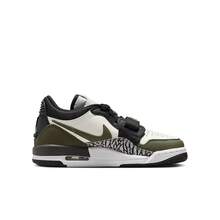 Nike AIR JORDAN LEGACY 312 LOW (GS), Tenis casuales de moda versátiles y cómodos con cordones para adolescentes - Negro, blanco y verde - Ver 2