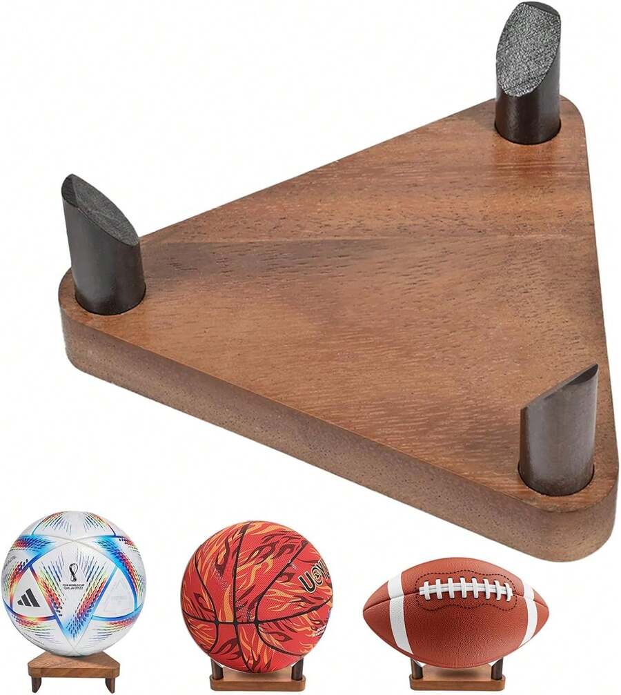 Ball Racks, Made Of Walnut Wood Beautiful Multi-Functional Soccer Racks ...