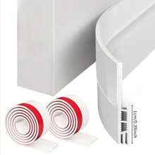 1m/Paquete Tira de sellado de puerta inferior con 3 orificios, tira de sellado autoadhesiva a prueba de polvo y a prueba de sonido contra el viento para puerta de dormitorio, decoración de habitación, decoración de pared, pegatinas de pared