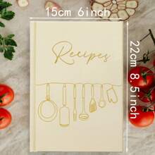 Recipe Book,Blank Recipe Journal Write Your Own Recipes, Hardcover Recipe Notebook With Fun Original Designs,For School Supplies,Back To School