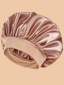 1pc Silk Bonnet For Sleeping, Satin Hair Bonnets, Soft Elastic Band Silk Sleep Cap, Silk Hair Wrap For Curly Hair Home Bathroom Decor Fall Decor Back To SchoolHair Bonnet