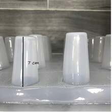 Molde Para Gelatina en Forma de Gelapaletas de 7cm.  Molde Para Paletas De Hielo. Material resistente y reutilizables. Desmolda rápidamente - Blanco - Ver 7