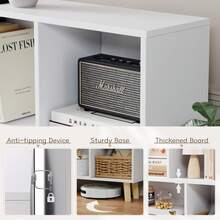 9-Cube Bookcases, 3-Tier Freestanding Bookshelf With Adjustable Shelves - 白色 - 查看 4