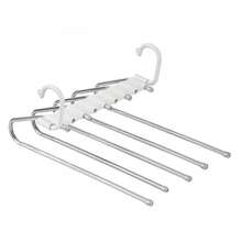 Foldable Multi-Layer Pants Scarf Tie Storage Rack Multi Functional Folding Wardrobe Pants Storage Tool For Home Use, No Trace Anti Slip Storage Rack - Multicolor - View 12