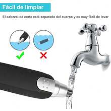 Cortapelos Nariz y Oreja, Maquina para Nariz, Nose Trimmer Recortadora de Vello Nasal, Depiladora Electrica Facial con Alta Velocidad y Hojas de Acero Inoxidable de Diseño Lavable Cabeza Desmontable - Negro - Ver 6