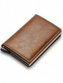 Cartera de fibra de carbono anti RFID para hombre, estuche para tarjetas de crédito con apertura automática, billetera minimalista, adecuada para adolescentes, casual de verano, al aire libre, atlético, de viaje, regalos de graduación o cumpleaños, accesorios formales/de negocios, ideas para el Día de San Valentín - Multicolor - Ver 9