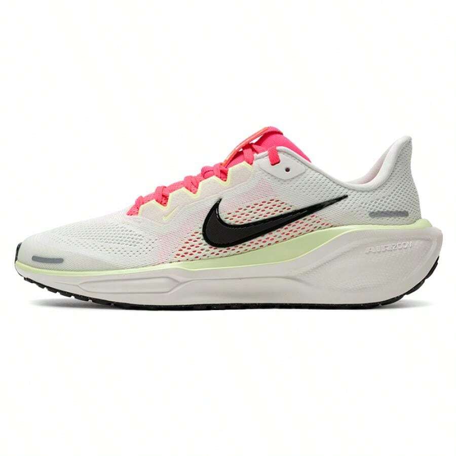 Nike Zapatillas de running AIR ZOOM PEGASUS 41 (GS), suaves y reactivas, calzado juvenil para entrenamiento de acondicionamiento físico y deportes de carrera - Blanco/Rosa - Ver 1