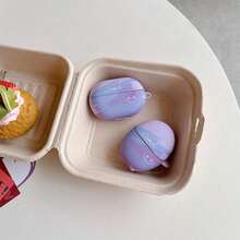 Vỏ hộp đựng tai nghe Apple Gradient Graffiti Ink Painting Freebuds6i/5i/4i, Phù hợp với FreeClip 3/4/5, Vỏ bảo vệ silicon tối giản Freebuds5, Vỏ chống rơi SE2 - Màu tím - Xem 4