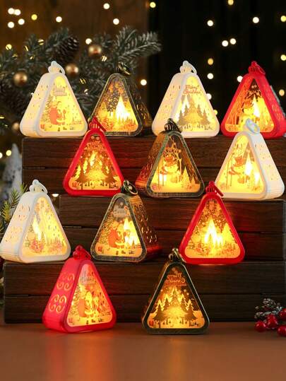 Neue Weihnachts-Vintage-Nachtlicht-Dekoration mit Leuchtfunktion als Geschenk, bedrucktes Kerzenlicht für Fensterauslagen, Tischdekoration, reizvolle Beleuchtungsaccessoires für Weihnachtsferien, festliche Dekoration für Partys, Heim-Halloween-Dekoration, Raumdekoration, Halloween-Gartendekoration als Geschenk, Feenurlaubs-Dekoration, Festivaldekor, Halloween-Dekoration, Weihnachtsdekoration, Thanksgiving, Hochzeit, Herbstdekoration