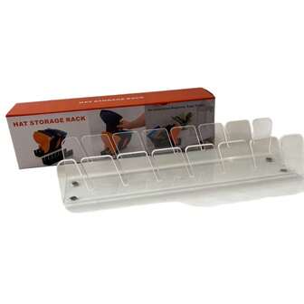 1 pieza Estante de exhibición de gorra de béisbol de acrílico, soporte para sombreros para tienda de ropa, estante de almacenamiento y protección solar para el hogar