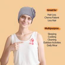 6 Pieces Cotton Chemo Turban Headwear, Soft Cancer Headwear Elastic Chemo Hats For Women With Hair Losshalloween - 多色-1 - 查看 6