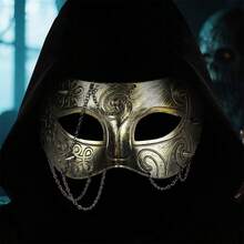 6.3*3.7Inch Punk Style Masquerade Mask For Men Women Halloween Mardi Gras Costume Party Prom Accessories - 金子 - 查看 5