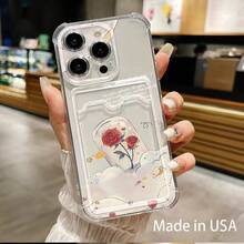 Funda transparente para teléfono con ranura para tarjetas, compatible con phone 16, 15, 14, 13, 12 y 11 - Colores mixtos 1 - Ver 2