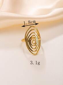 1 pieza Aro de círculo minimalista dorado de acero inoxidable, adecuado para uso diario del público general o como regalo