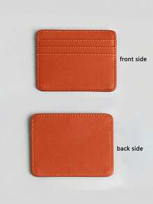 1 قطعة حامل بطاقات صغير سعة كبيرة متعدد الوظائف بفتحات بطاقات أنيقة من جلد البولي يوريثان، أفكار عيد الحب الرسمية/الأعمال - متعدد الألوان - مشاهدة 4