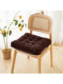 1pc Floor Pillow & Cushion With Non-Slip Backing Large Meditation Chair CushionsThick Square/Round Seat Pad, Soft Tufted Seating Pouf For Indoor/Outdoor Yoga Bench Rocking Chair Room Tatami Sofa - 咖啡 - 查看 7