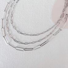 1pc Fashionable Multi-Layer Metal Necklace, Suitable For Everyday Wear - Silver - View 2