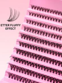 200 racimos de pestañas, pestañas postizas individuales de 30D de longitud única con rizado completo y apariencia natural - Amigable para principiantes y reutilizable, racimos de pestañas, pestañas individuales, pestañas postizas