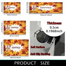 1 buc. Covoraș de baie cu imprimeu de frunze de arțar de toamnă, din imitație de piele întoarsă TPR, cu fund de ușă, covoraș de bucătărie, covoraș de rufe, decor cu atmosferă festivă, decor pentru casă, decor pentru petrecere, decor pentru nuntă, decor pentru sufragerie