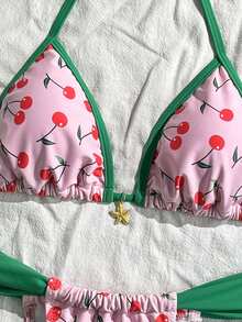 Costume de baie bikini cu imprimeu floral pentru femei, costume de plajă la modă pentru vacanța de vară, potrivite pentru petrecerea burlacilor - Multicolor - Vizualizare 5