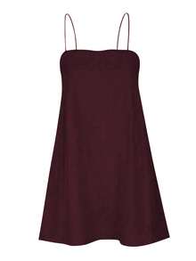 Women's Casual Elegant Spaghetti Strap Backless Mini Dress, Sleeveless Woven Fabric